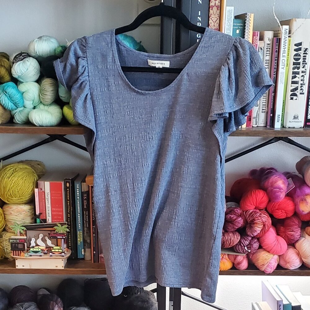 Flutter sleeve tank top